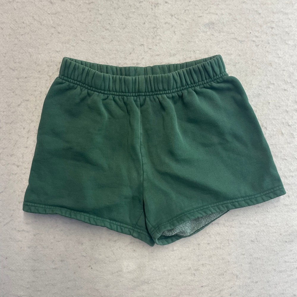 Tna Cozy Fleece Shorts Womens XS Green Elastic Waist Casual
